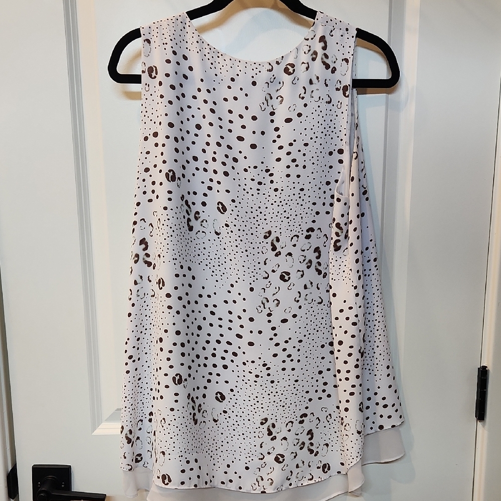 WomensVintage 1946 Cream Embellished Relaxed Boxy Tank Top Size Large - Picture 5 of 5